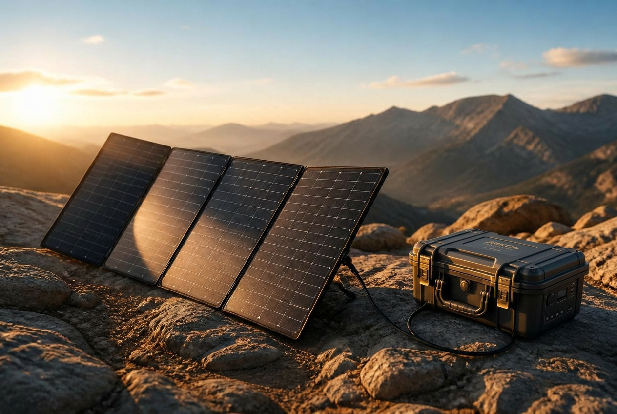 1,024 Wh LiFePO4 with MPPT solar input.